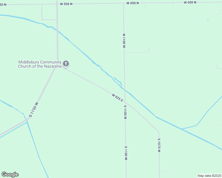 map of restaurants, bars, coffee shops, grocery stores, and more near 11165 West 025 South in Middlebury