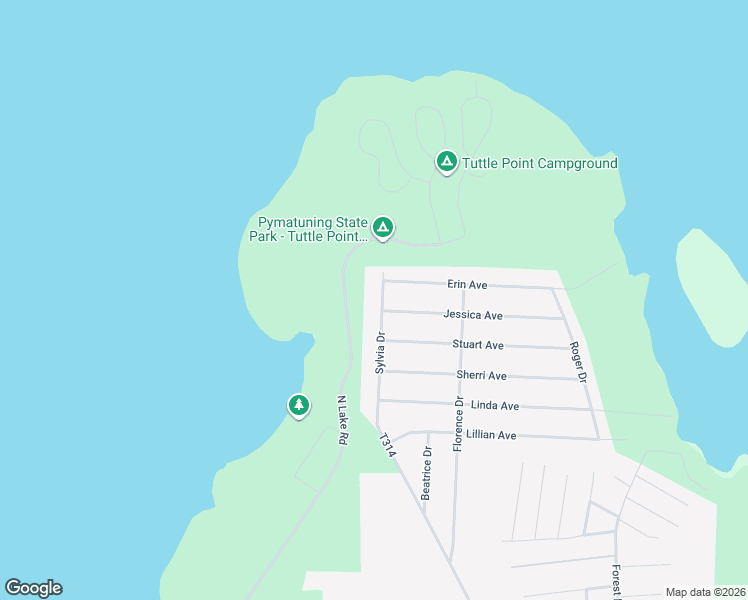 map of restaurants, bars, coffee shops, grocery stores, and more near 12788-12792 Sylvia Drive in Linesville