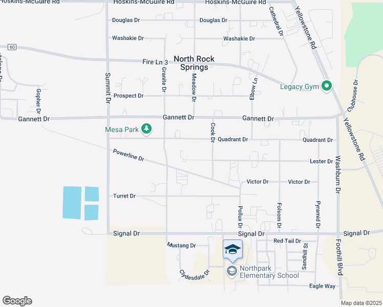 map of restaurants, bars, coffee shops, grocery stores, and more near 293 Quadrant Drive in Rock Springs