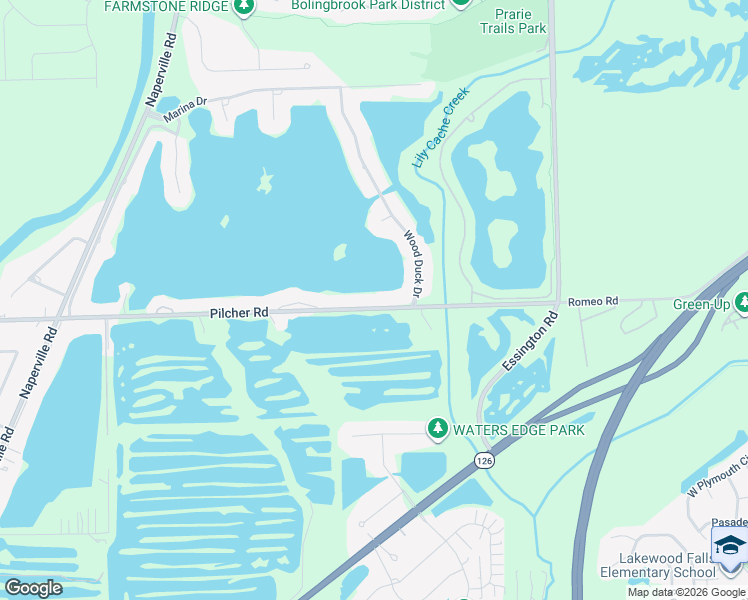 map of restaurants, bars, coffee shops, grocery stores, and more near 22816 Pilcher Road in Plainfield