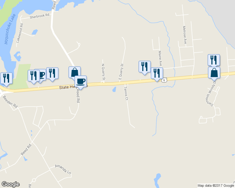 map of restaurants, bars, coffee shops, grocery stores, and more near 769 State Road in Dartmouth