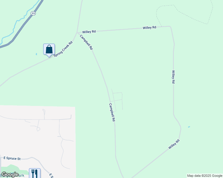 map of restaurants, bars, coffee shops, grocery stores, and more near 45673 Campbell Lane in Titusville