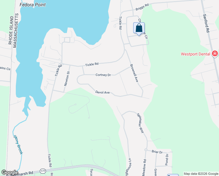 map of restaurants, bars, coffee shops, grocery stores, and more near 24 Devol Avenue in Westport