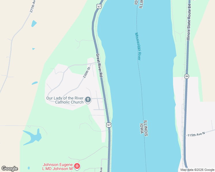 map of restaurants, bars, coffee shops, grocery stores, and more near 22855 Great River Road in Le Claire