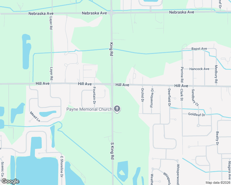 map of restaurants, bars, coffee shops, grocery stores, and more near 17 S King Rd in Holland