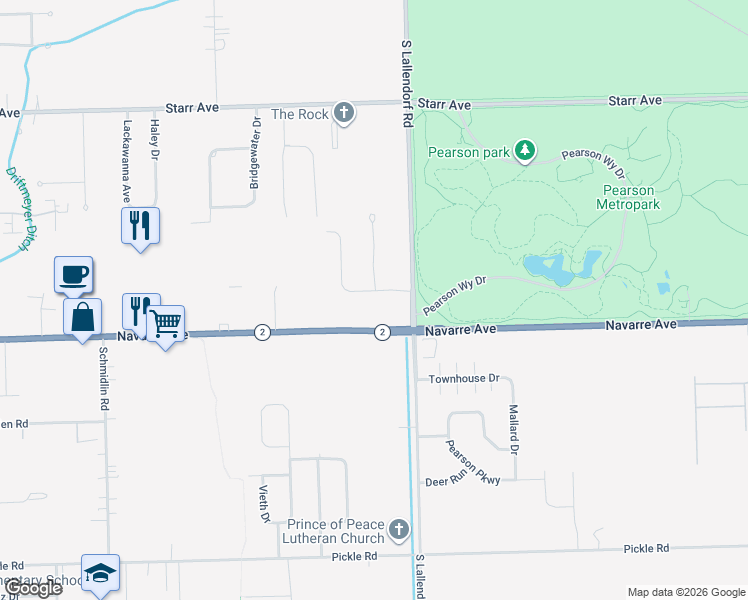 map of restaurants, bars, coffee shops, grocery stores, and more near 4120 Lyn Dr in Oregon