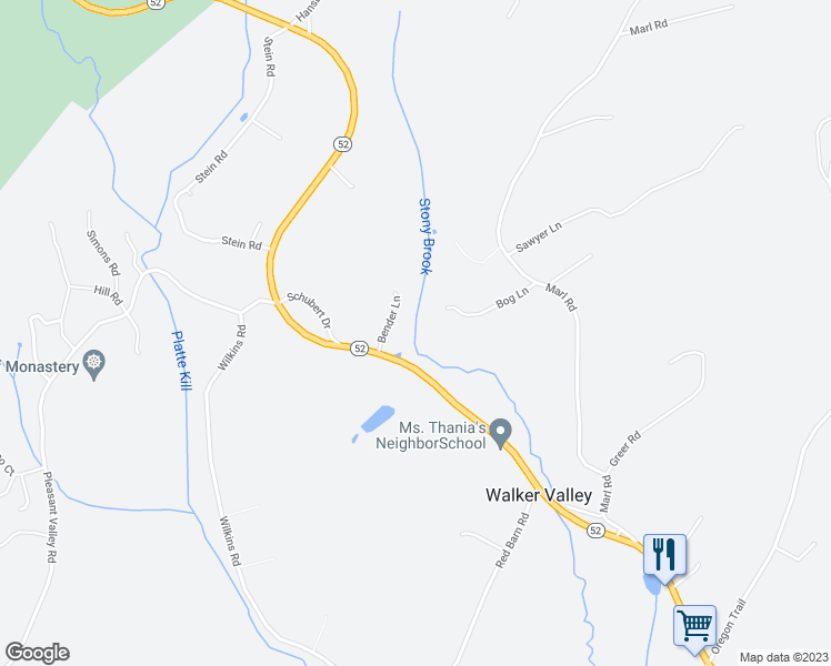 map of restaurants, bars, coffee shops, grocery stores, and more near 3772 New York 52 in Pine Bush