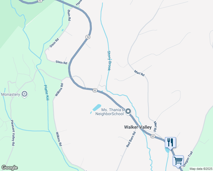 map of restaurants, bars, coffee shops, grocery stores, and more near 3772 State Highway 52 in Pine Bush
