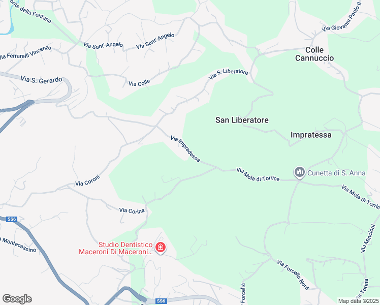 map of restaurants, bars, coffee shops, grocery stores, and more near 12 Via Impradessa in Frosinone