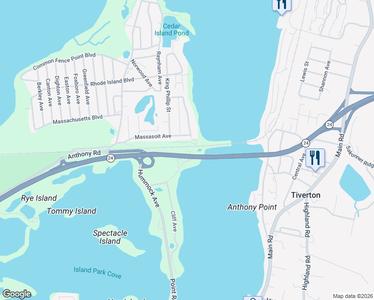 map of restaurants, bars, coffee shops, grocery stores, and more near 190 Statue Way in Portsmouth