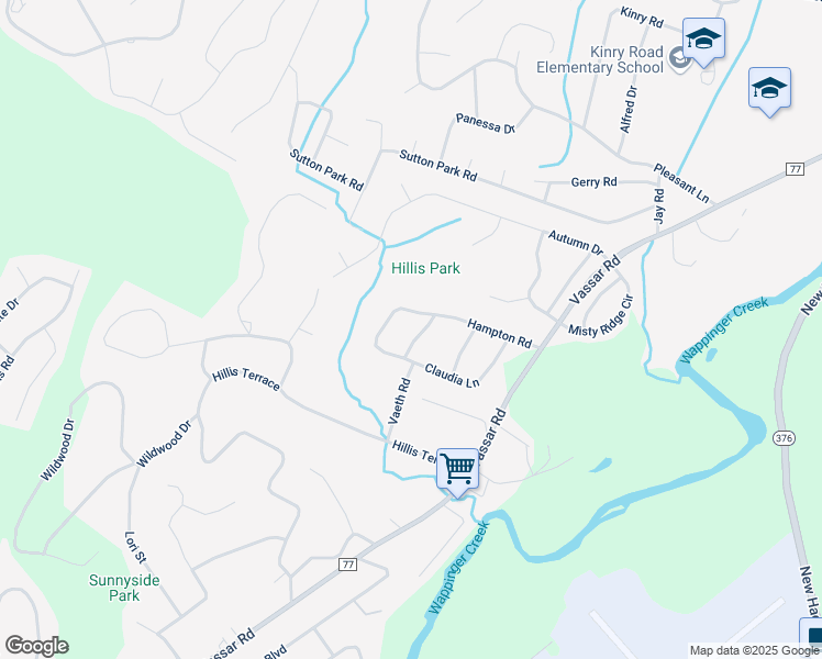 map of restaurants, bars, coffee shops, grocery stores, and more near 5 Monitor Road in Poughkeepsie