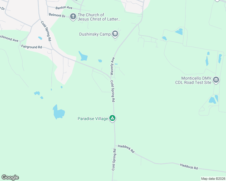 map of restaurants, bars, coffee shops, grocery stores, and more near 83 Cold Spring Road in Monticello