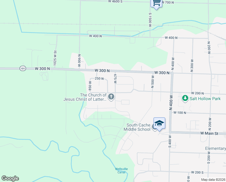 map of restaurants, bars, coffee shops, grocery stores, and more near 676 West 150 North in Hyrum