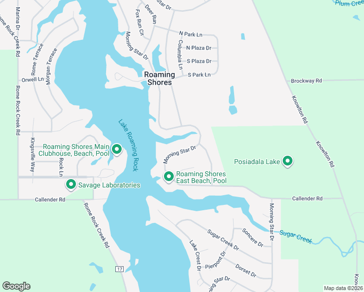 map of restaurants, bars, coffee shops, grocery stores, and more near 1858 Morning Star Dr in Roaming Shores