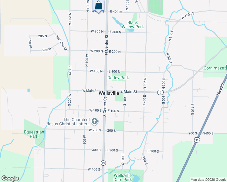 map of restaurants, bars, coffee shops, grocery stores, and more near 55 East Main Street in Wellsville