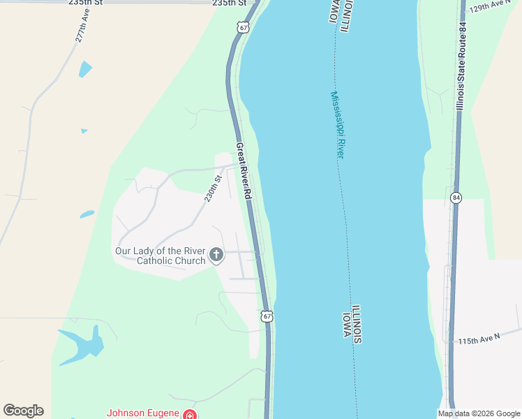 map of restaurants, bars, coffee shops, grocery stores, and more near 22855 Great River Road in Le Claire