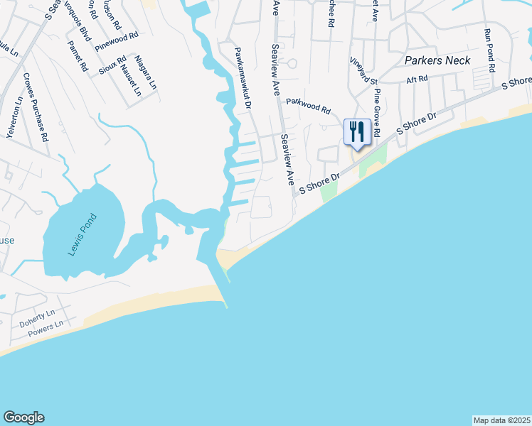map of restaurants, bars, coffee shops, grocery stores, and more near 31 Barkentine Circle in Yarmouth