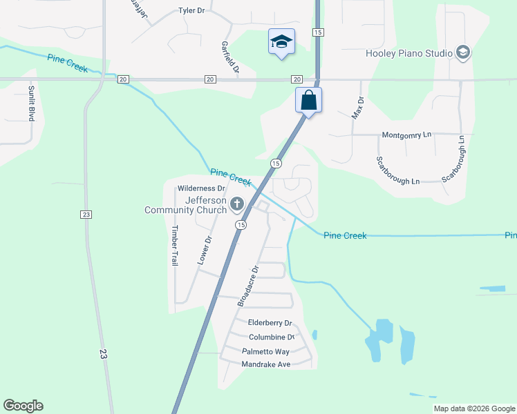 map of restaurants, bars, coffee shops, grocery stores, and more near 173 Broadmore Estates in Goshen