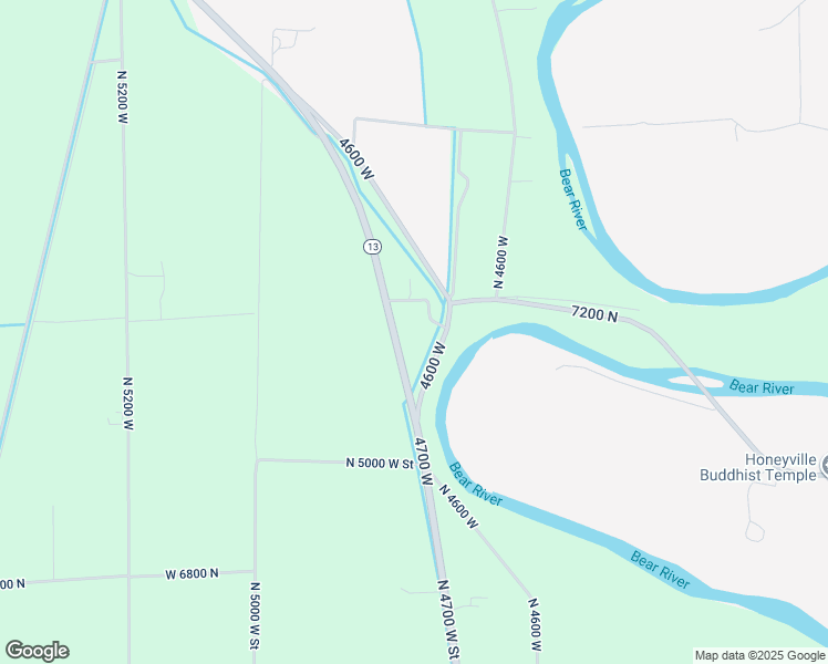 map of restaurants, bars, coffee shops, grocery stores, and more near 7002-7082 4700 West in Honeyville