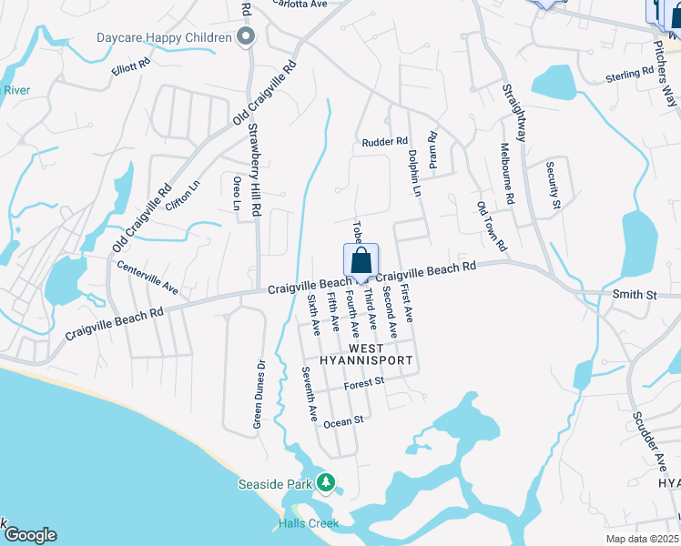 map of restaurants, bars, coffee shops, grocery stores, and more near 440 Craigville Beach Road in Barnstable
