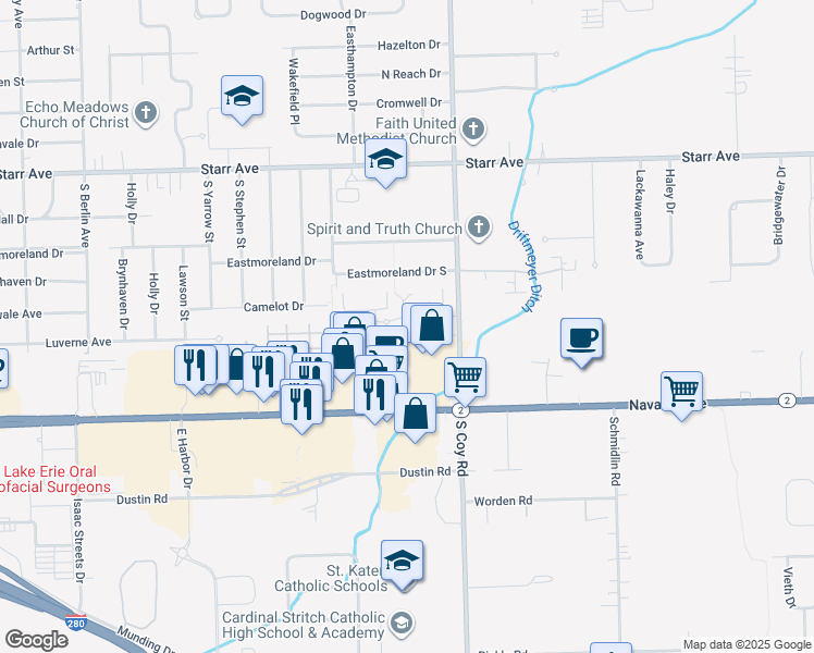 map of restaurants, bars, coffee shops, grocery stores, and more near 619 Hermitage Court in Oregon