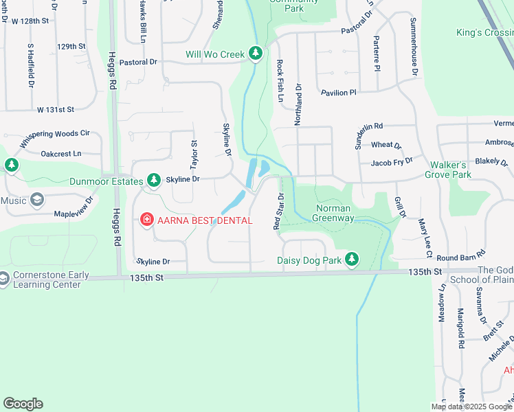 map of restaurants, bars, coffee shops, grocery stores, and more near 13315 Blakely Drive in Plainfield