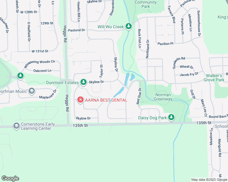 map of restaurants, bars, coffee shops, grocery stores, and more near 13237 Birdseye Court in Plainfield