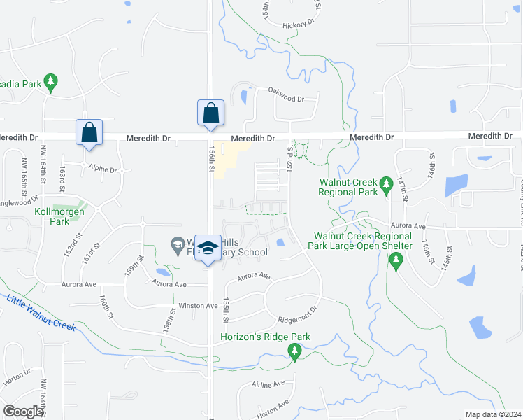 map of restaurants, bars, coffee shops, grocery stores, and more near 4308 153rd Place in Urbandale