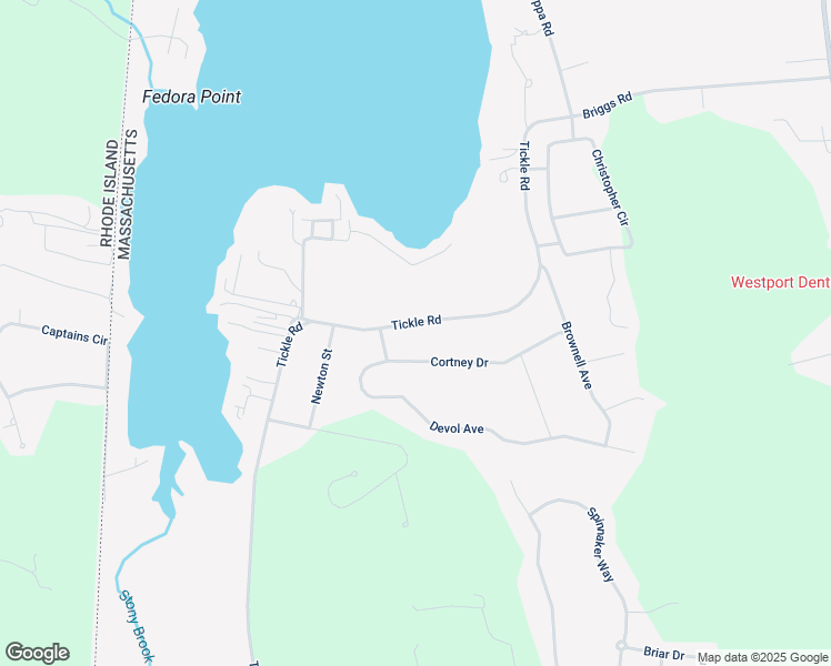 map of restaurants, bars, coffee shops, grocery stores, and more near 142 Tickle Road in Westport
