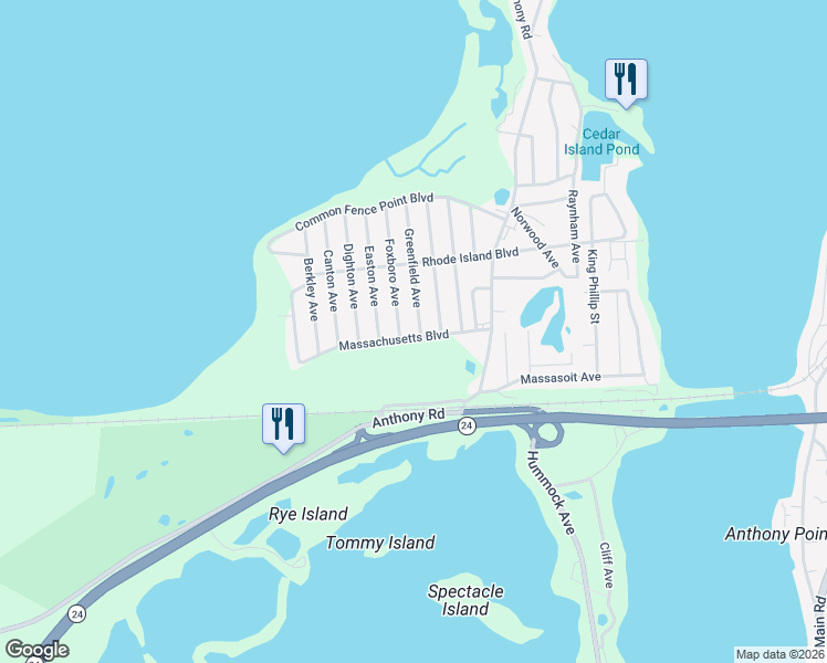map of restaurants, bars, coffee shops, grocery stores, and more near 81 Massachusetts Boulevard in Portsmouth