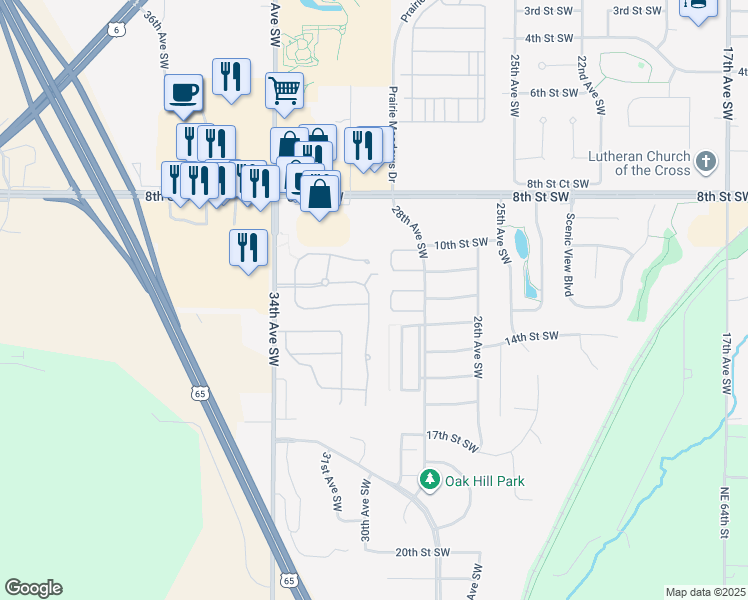 map of restaurants, bars, coffee shops, grocery stores, and more near 21 North Hawthorn Drive in Altoona