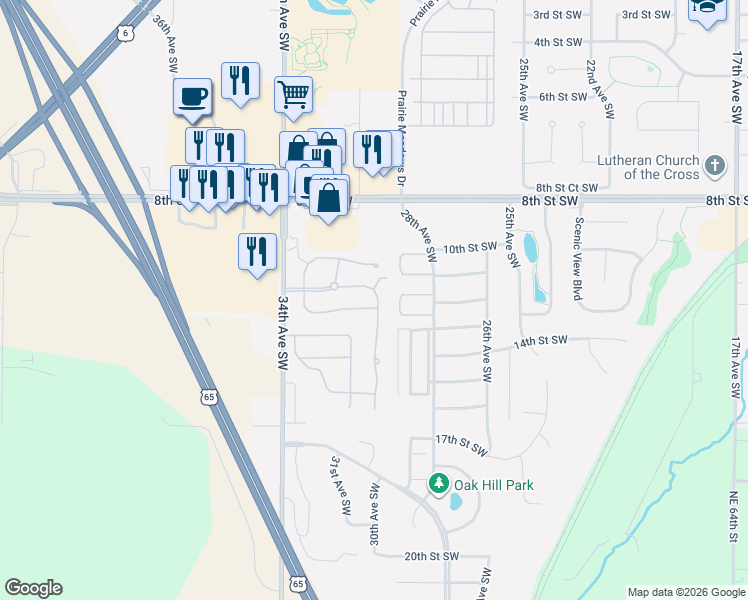 map of restaurants, bars, coffee shops, grocery stores, and more near 157 Willow Ridge in Altoona