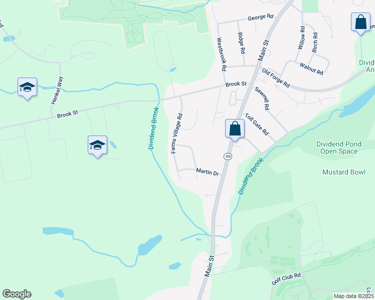 map of restaurants, bars, coffee shops, grocery stores, and more near 38 Barnyard Road in Rocky Hill
