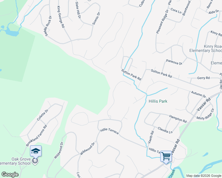 map of restaurants, bars, coffee shops, grocery stores, and more near 15 Deer Run Road in Poughkeepsie