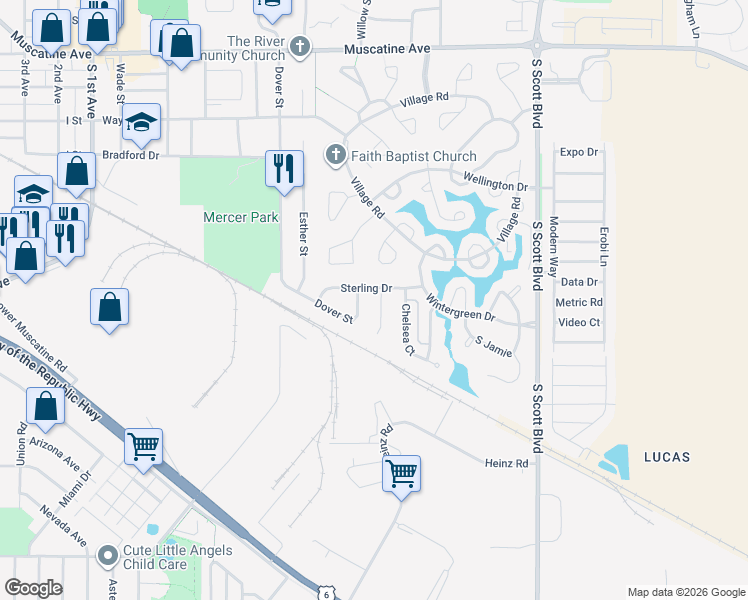 map of restaurants, bars, coffee shops, grocery stores, and more near 1815-1821 Sterling Court in Iowa City