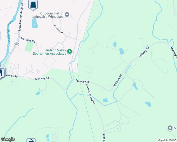 map of restaurants, bars, coffee shops, grocery stores, and more near 35 Maloney Drive in Wappingers Falls