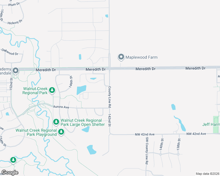map of restaurants, bars, coffee shops, grocery stores, and more near 4454 Northwest 142nd Street in Grimes