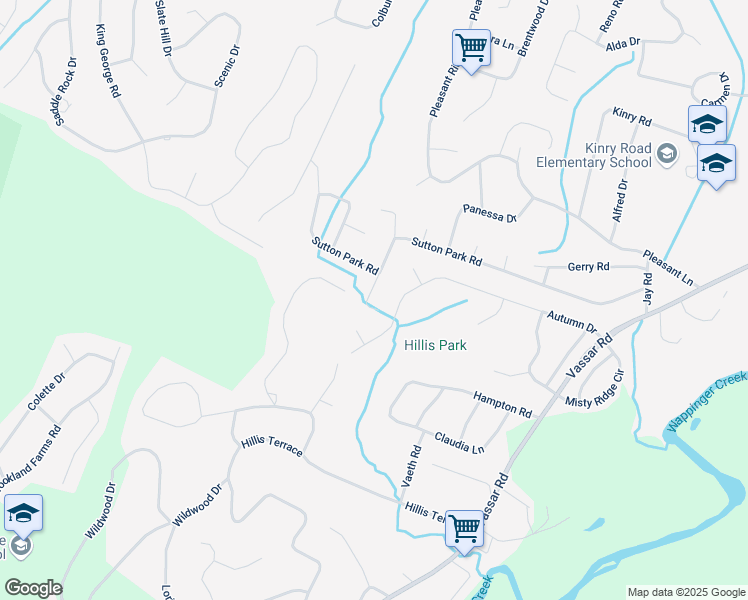map of restaurants, bars, coffee shops, grocery stores, and more near 10 Danspence Road in Poughkeepsie