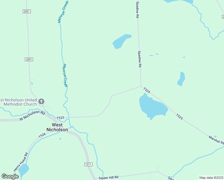 map of restaurants, bars, coffee shops, grocery stores, and more near Marshal Squire Road in Nicholson