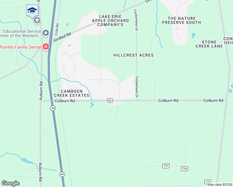 map of restaurants, bars, coffee shops, grocery stores, and more near 11350 Alexa Drive in Painesville