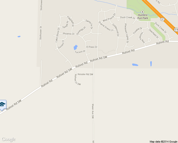 map of restaurants, bars, coffee shops, grocery stores, and more near 4013 Kessler Road Southwest in Iowa City