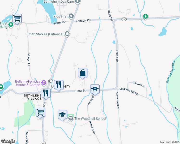 map of restaurants, bars, coffee shops, grocery stores, and more near 379 Hinman Road in Bethlehem