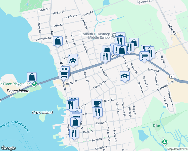 65 Bridge Street, Fairhaven MA Walk Score