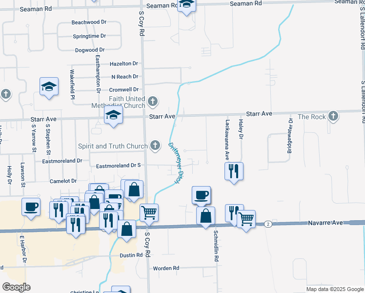 map of restaurants, bars, coffee shops, grocery stores, and more near 3529 Williamsburg Drive in Oregon