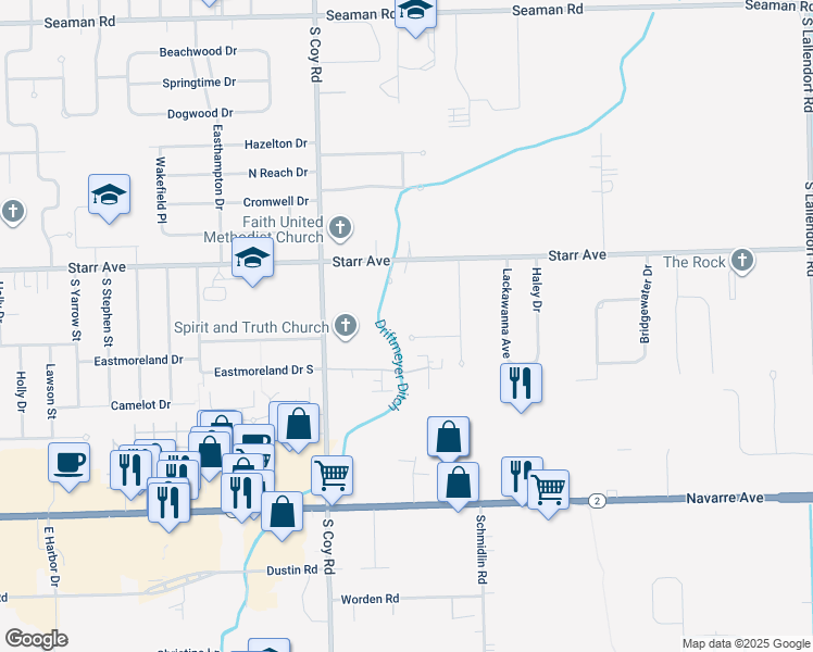 map of restaurants, bars, coffee shops, grocery stores, and more near 3529 Williamsburg Drive in Oregon