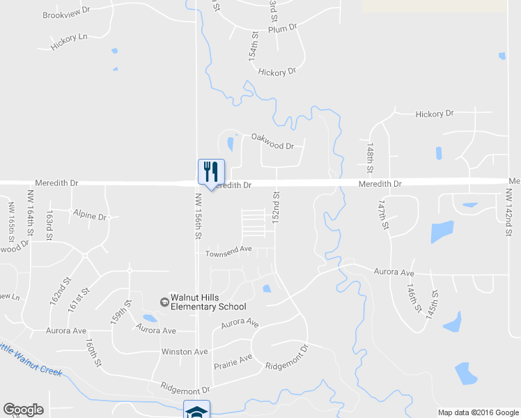 map of restaurants, bars, coffee shops, grocery stores, and more near 15211 Alpine Drive in Urbandale