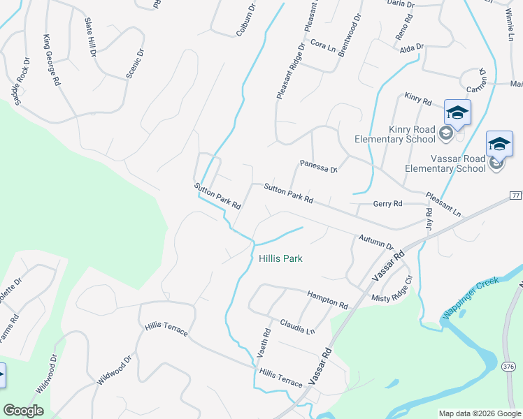 map of restaurants, bars, coffee shops, grocery stores, and more near 5 Rockcrest Place in Poughkeepsie