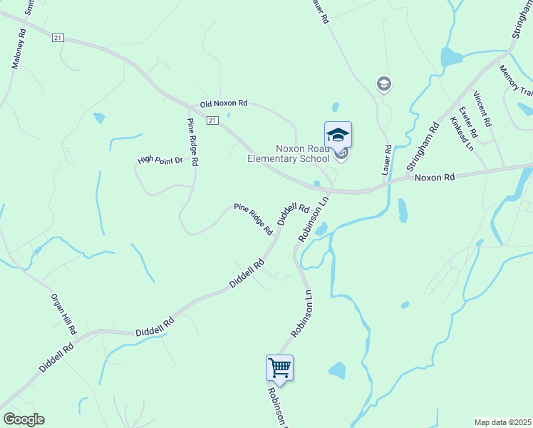 map of restaurants, bars, coffee shops, grocery stores, and more near 37 Pine Ridge Road in Poughkeepsie
