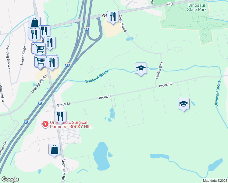 map of restaurants, bars, coffee shops, grocery stores, and more near Alterra Rocky Hill Apartments Drive in Rocky Hill