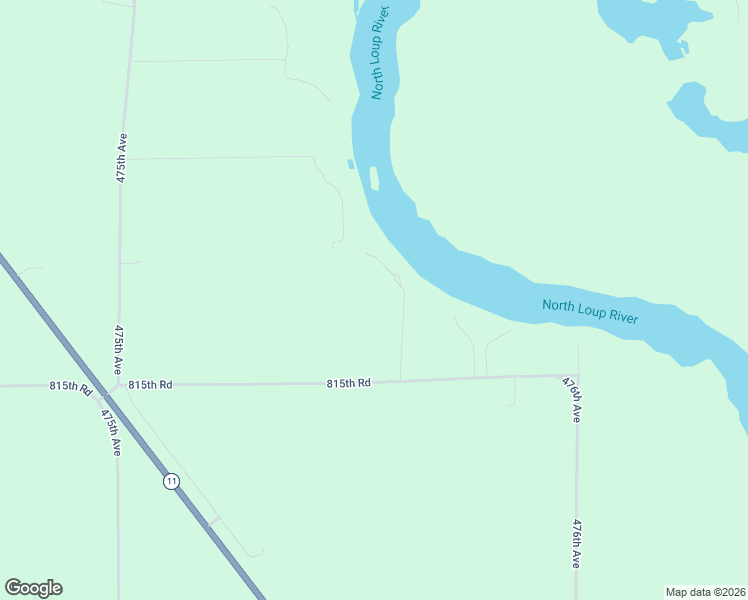 map of restaurants, bars, coffee shops, grocery stores, and more near 47563 815 Road in Ord